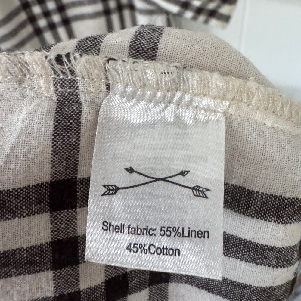 ✨ Rylee + Cru Plaid Linen Blend Dress | Size 8–9Y ✨ - Picture 2 of 9